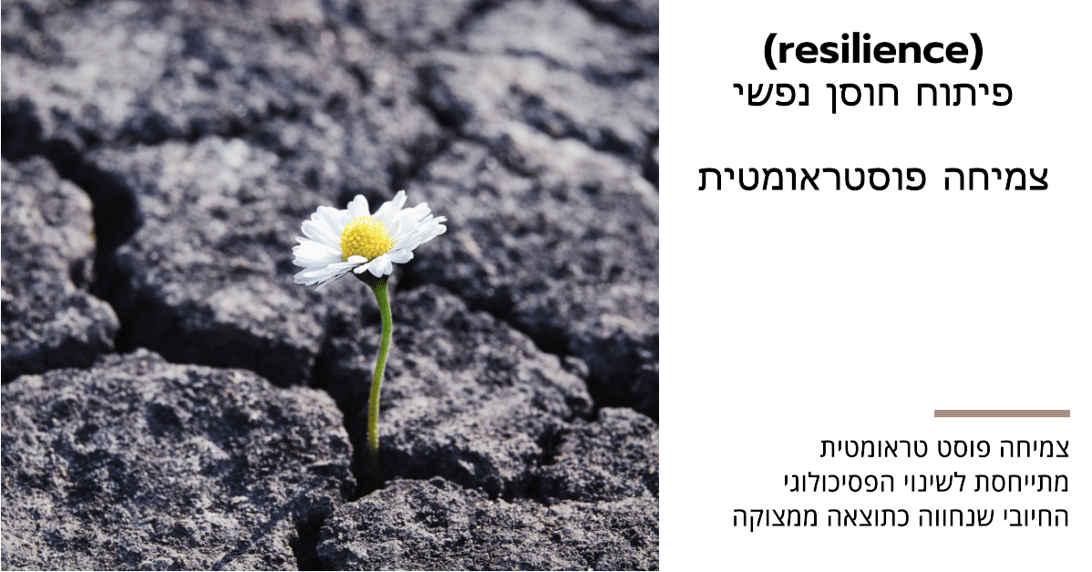 צמיחה פסוטראומטית (resilience) פיתוח חוסן נפשי